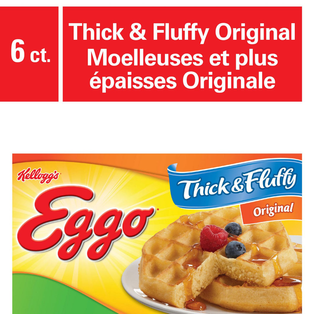 EGGO Thick & Fluffy Original Belgian Waffles, 330g (6 waffles)