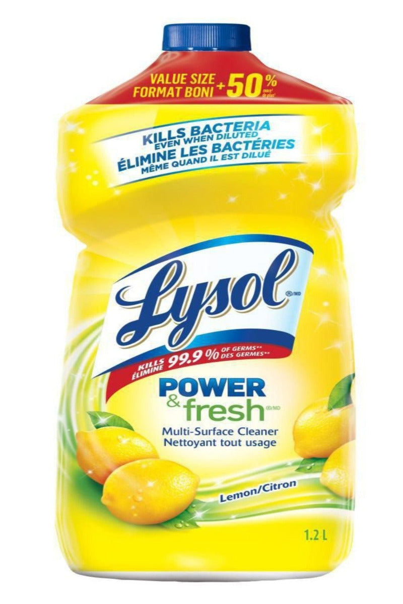 Lysol · Lemon pour all purpose cleaner. 1.2 L