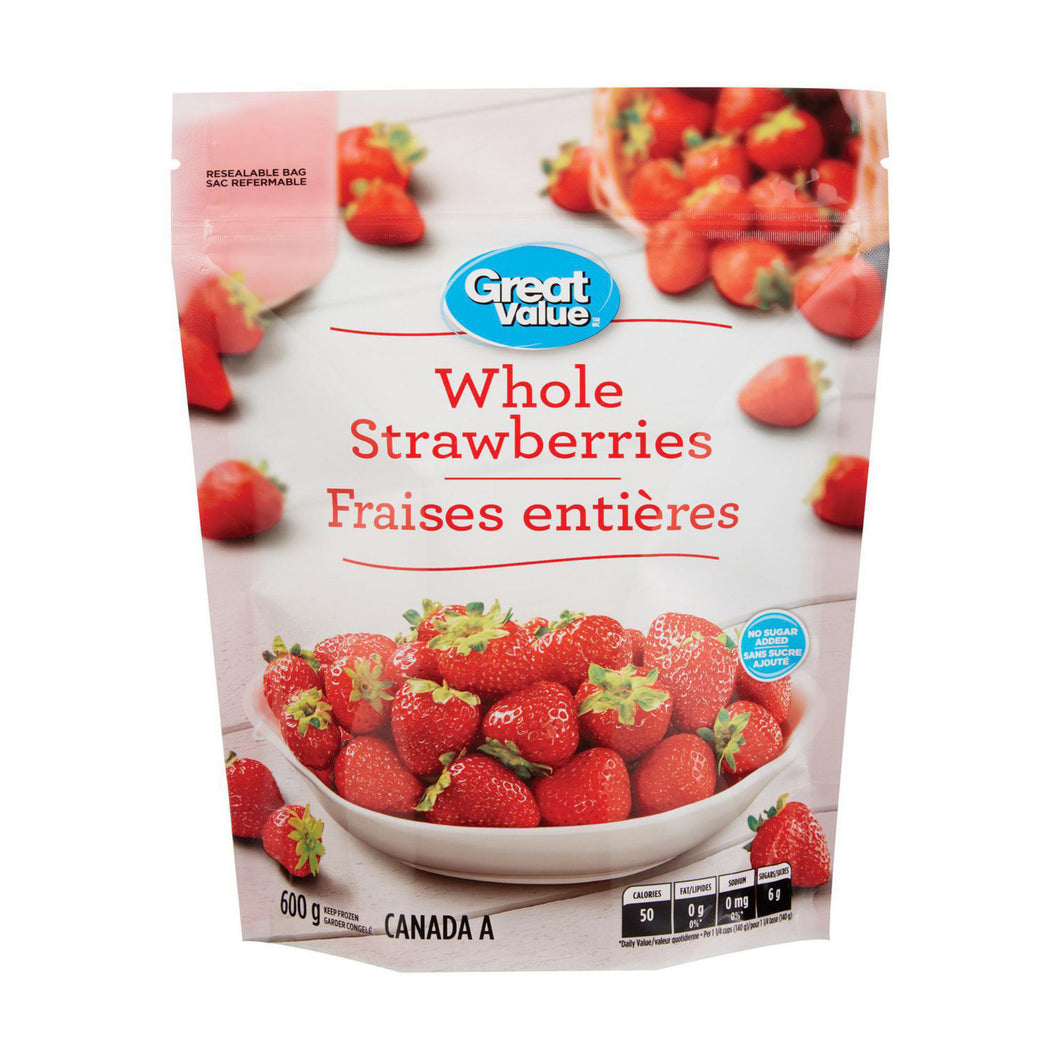 Great Value Frozen Strawberries - 600 g