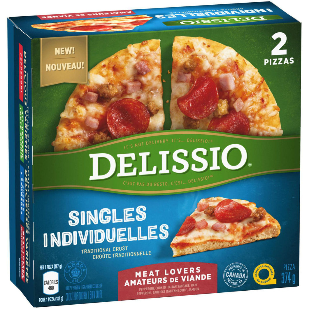 DELISSIO• Singles Meat Lovers Pizza - 374 g