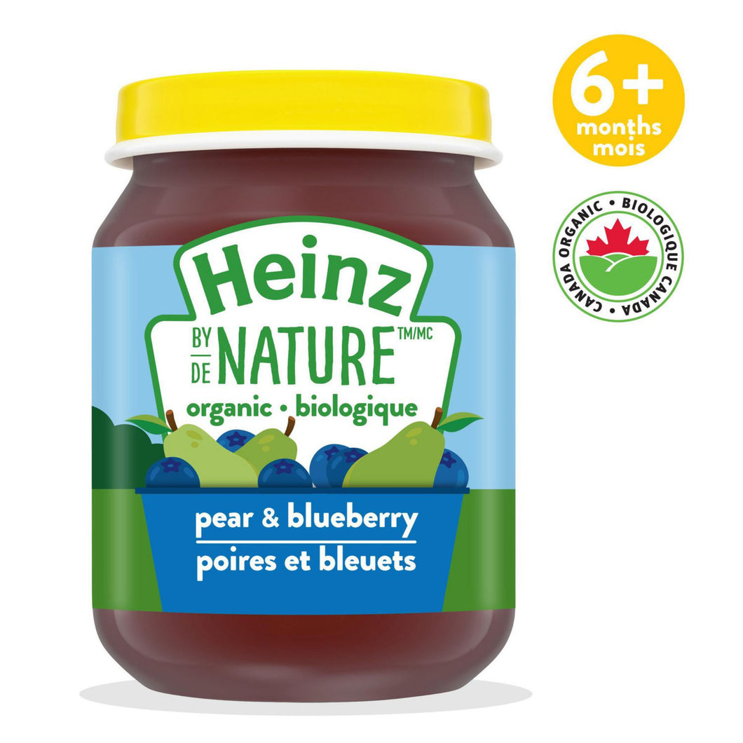 Heinz by Nature Organic Baby Food - Pear & Blueberry Purée | 128mL