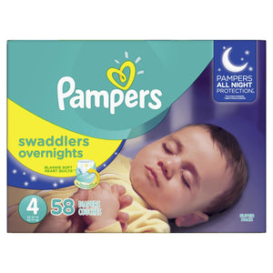 Pampers · Pampers Swaddlers Overnights Diapers - Super Pack size 4, 58 Diapers