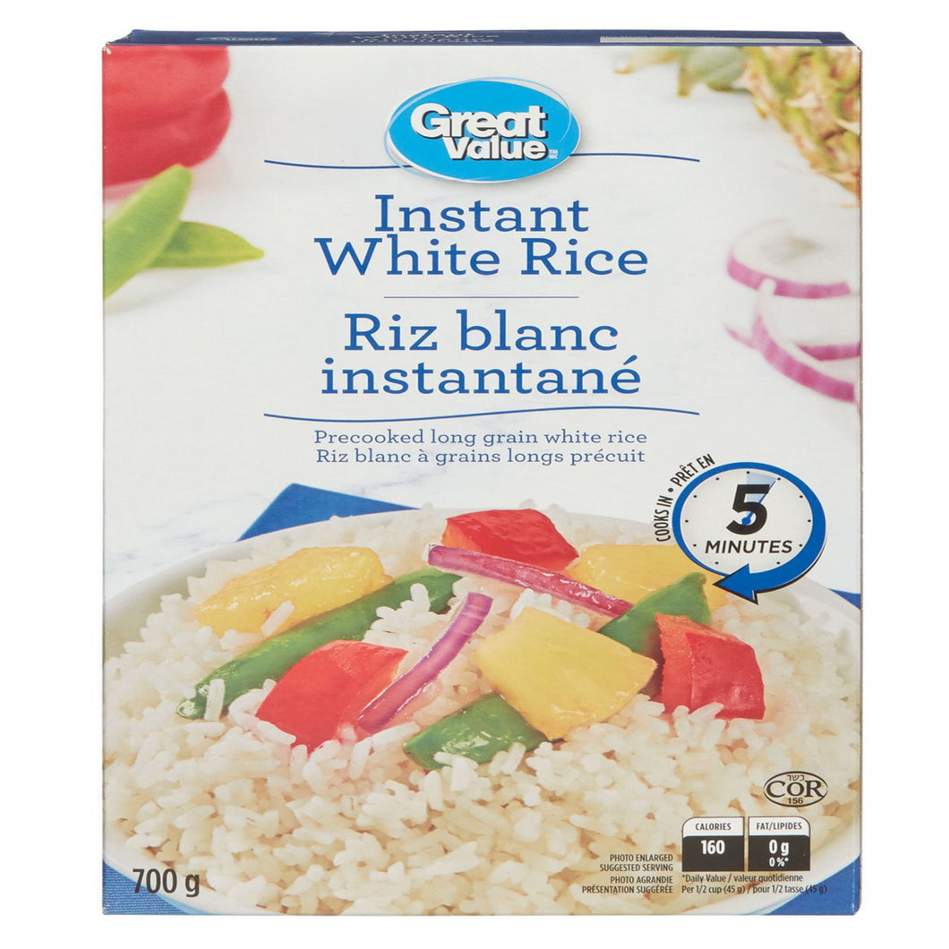 Great Value Instant Long Grain White Rice - 700 g
