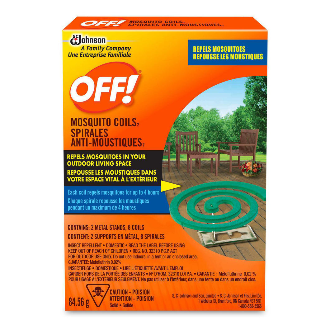 OFF! Mosquito Coils, 2 metal stands and 8 coils