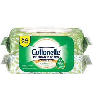 Cottonelle GentlePlus Flushable Wet Wipes with Aloe & Vitamin E :84 count
