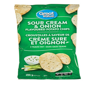 Great Value Sour Cream & Onion Flavoured Potato Chips | 150 g