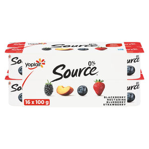 Yoplait Source Blueberry/Blackberry/Strawberry/Nectarine Yogurt | 16 x 100 g