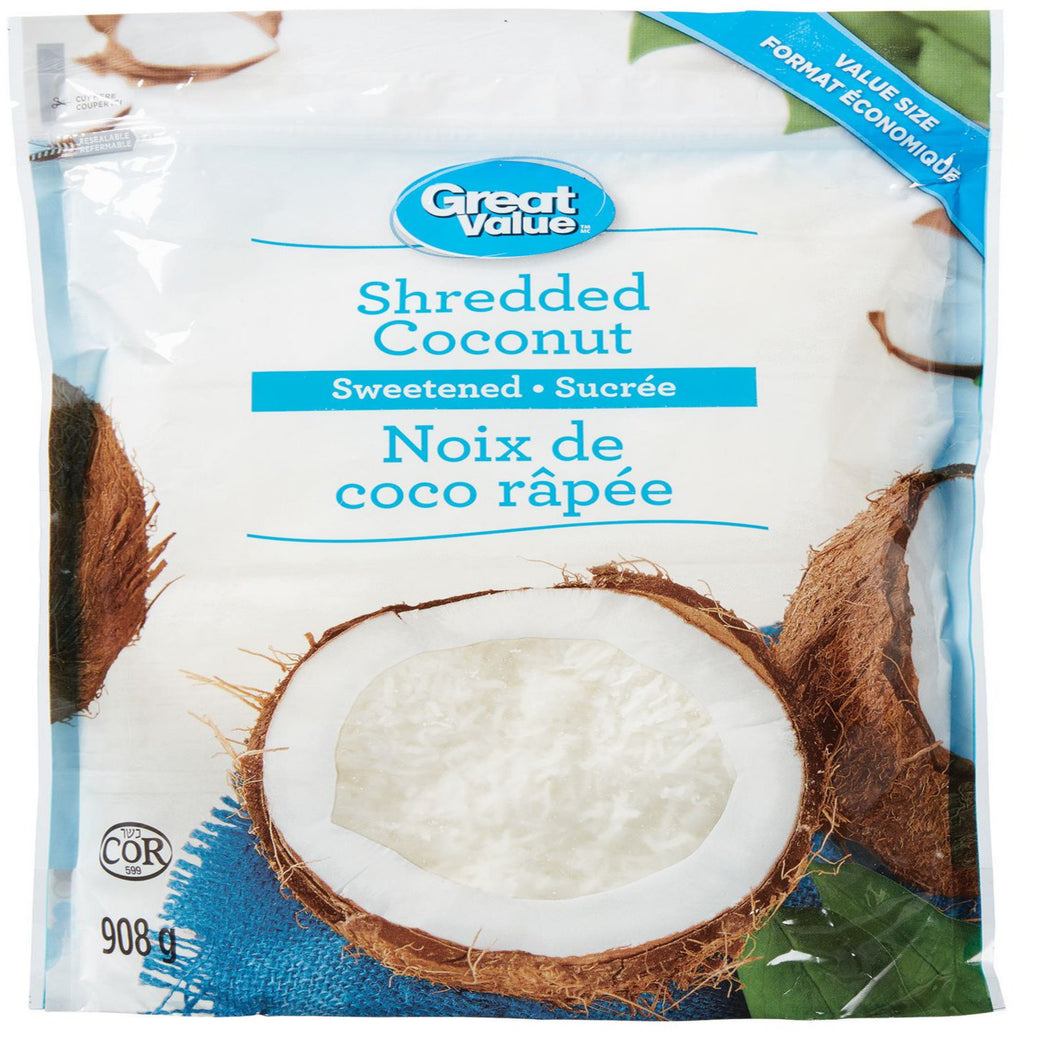 Great Value Sweetened Shredded Coconut - 908 g