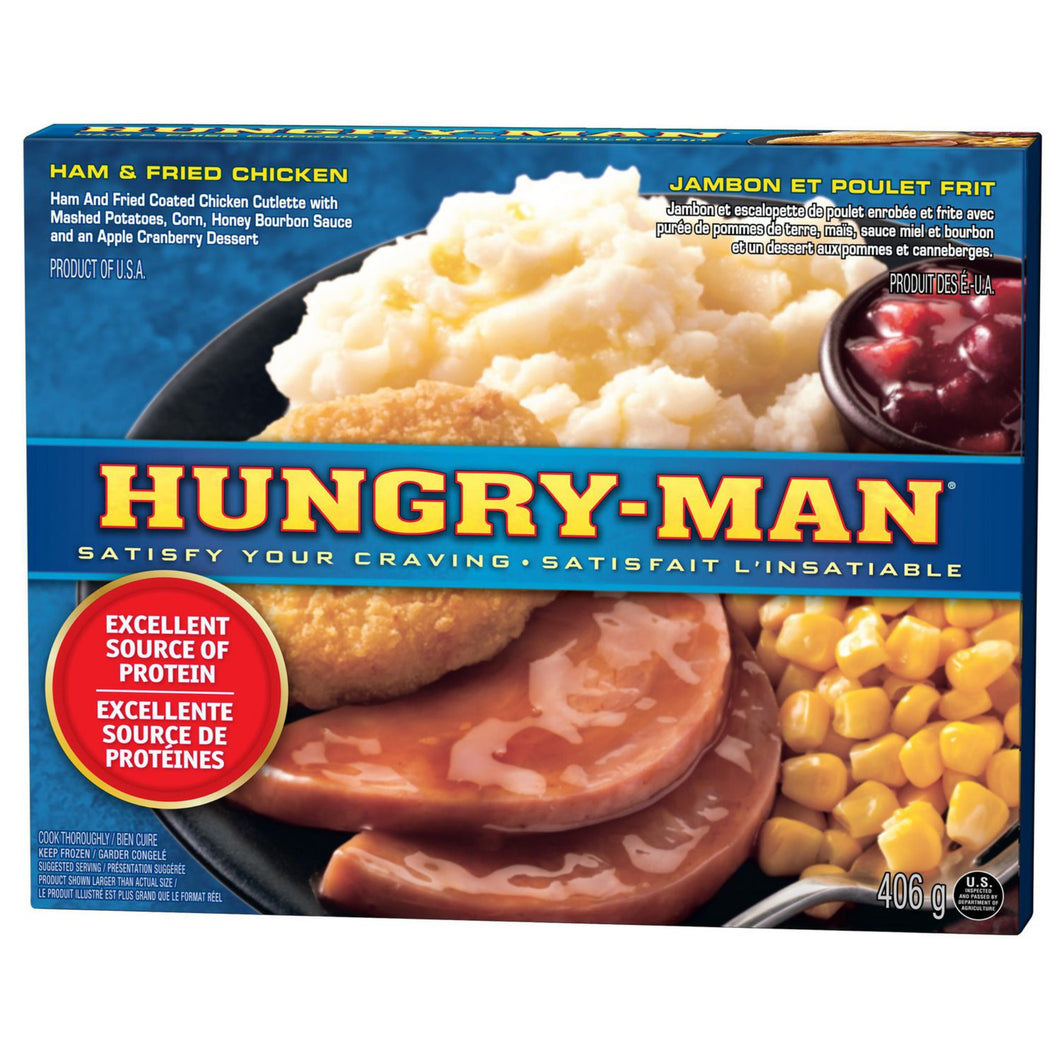 Hungry-Man Ham And Fried Chicken Frozen Meals - 406 g