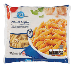 Great Value Dry Pasta Penne Rigate | 900 grams