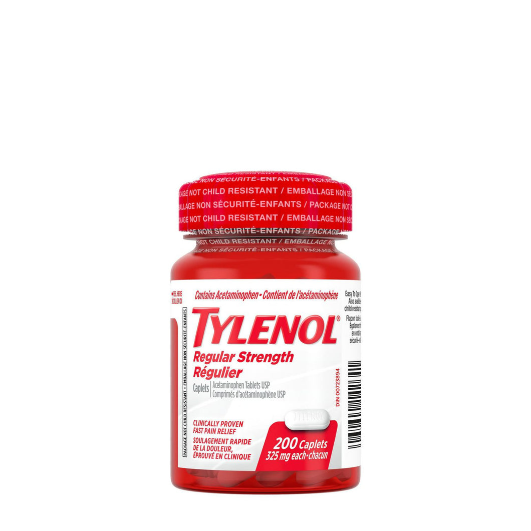 Tylenol Regular Strength Pain Relief Acetaminophen 325mg | 200Caplets