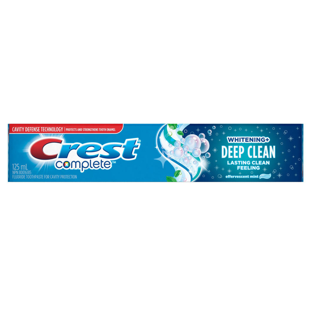 Crest Complete Whitening + Deep Clean Effervescent Mint Toothpaste - 125 ml