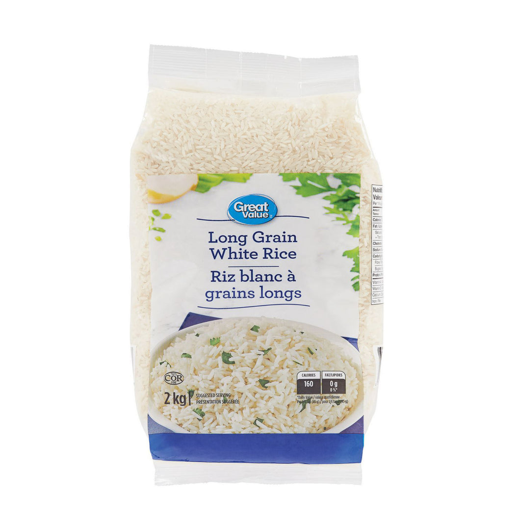 Great Value Long Grain White Rice - 2 kg