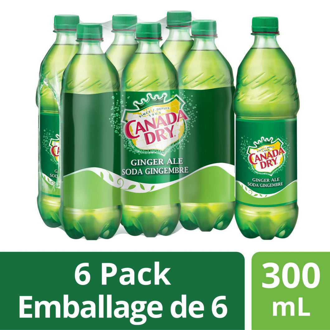 Canada Dry Ginger Ale 710 mL Bottles, 6 Pack