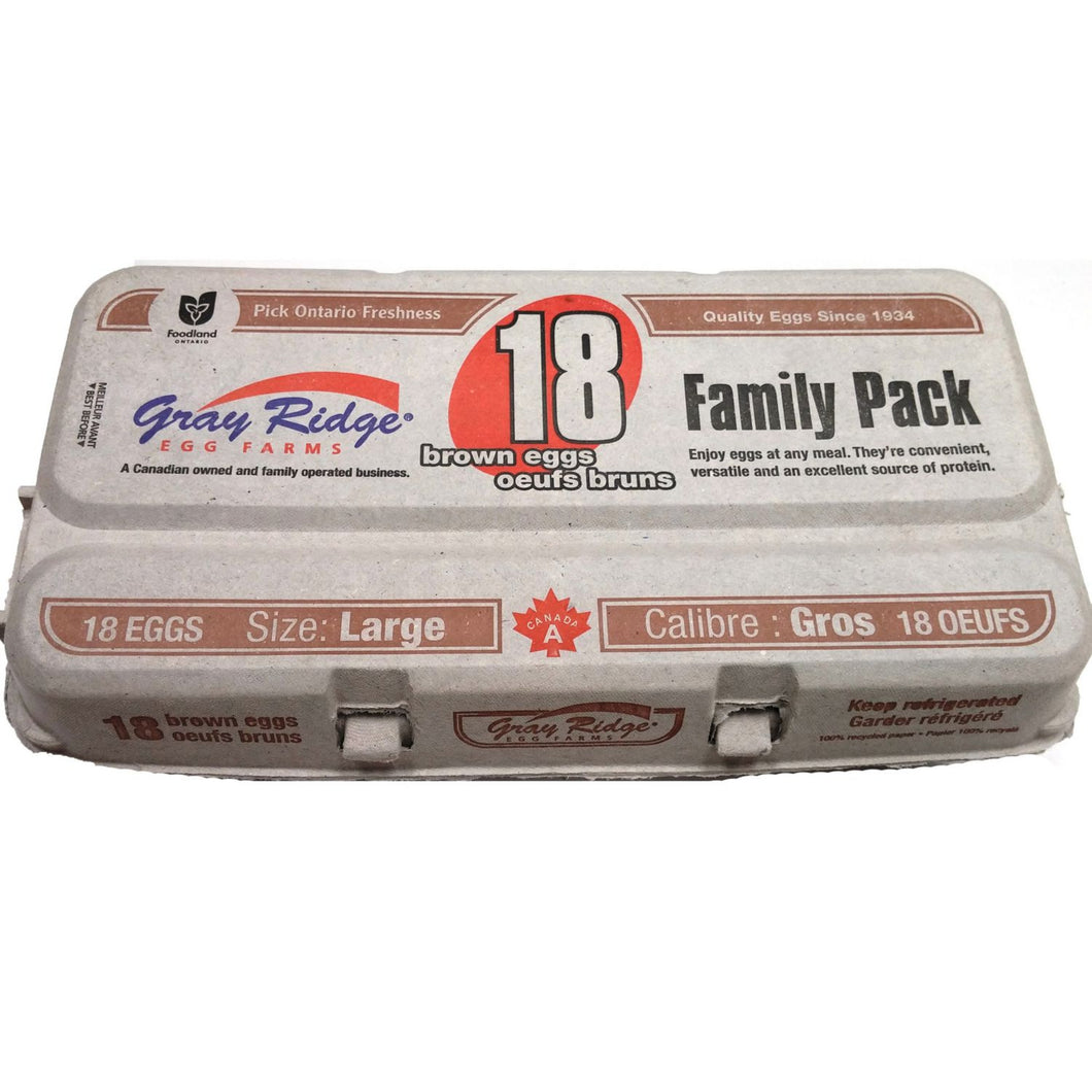 Gray Ridge Large Brown Eggs | 18 Count