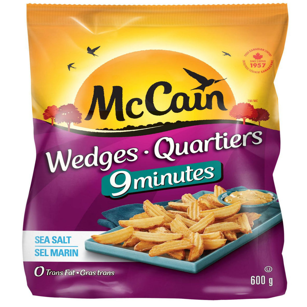 McCain 9 Minute Sea Salt Crinkle Cut Potato Wedges - 600 g