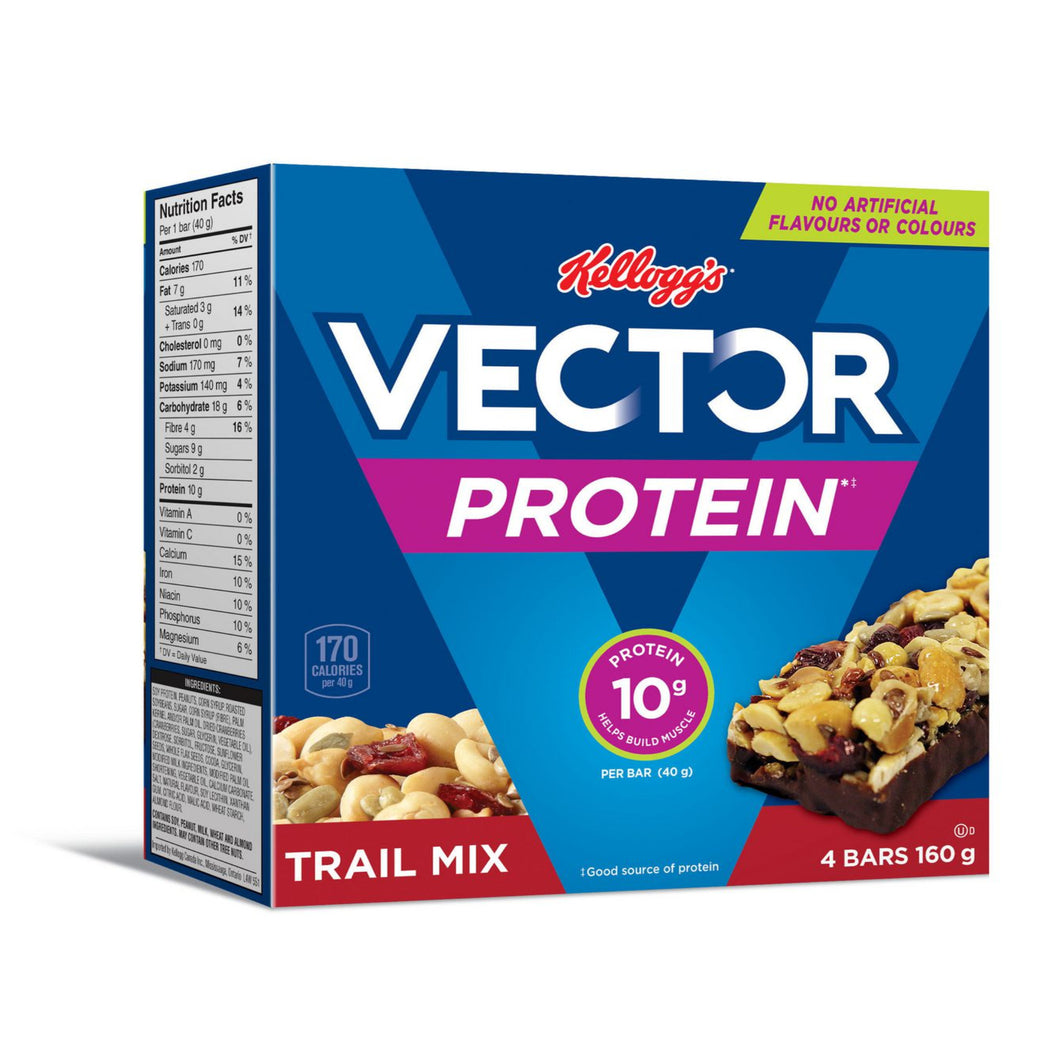 Kellogg's Vector Protein bars, Trail Mix , 160g, 4 bars