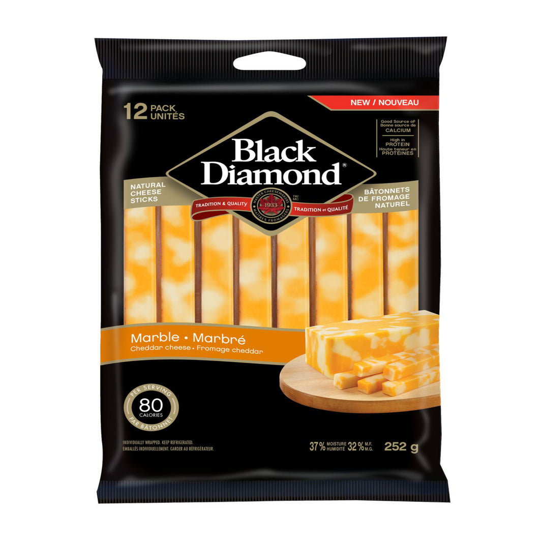 Black Diamond Natural Marble Cheese Sticks, 252 g