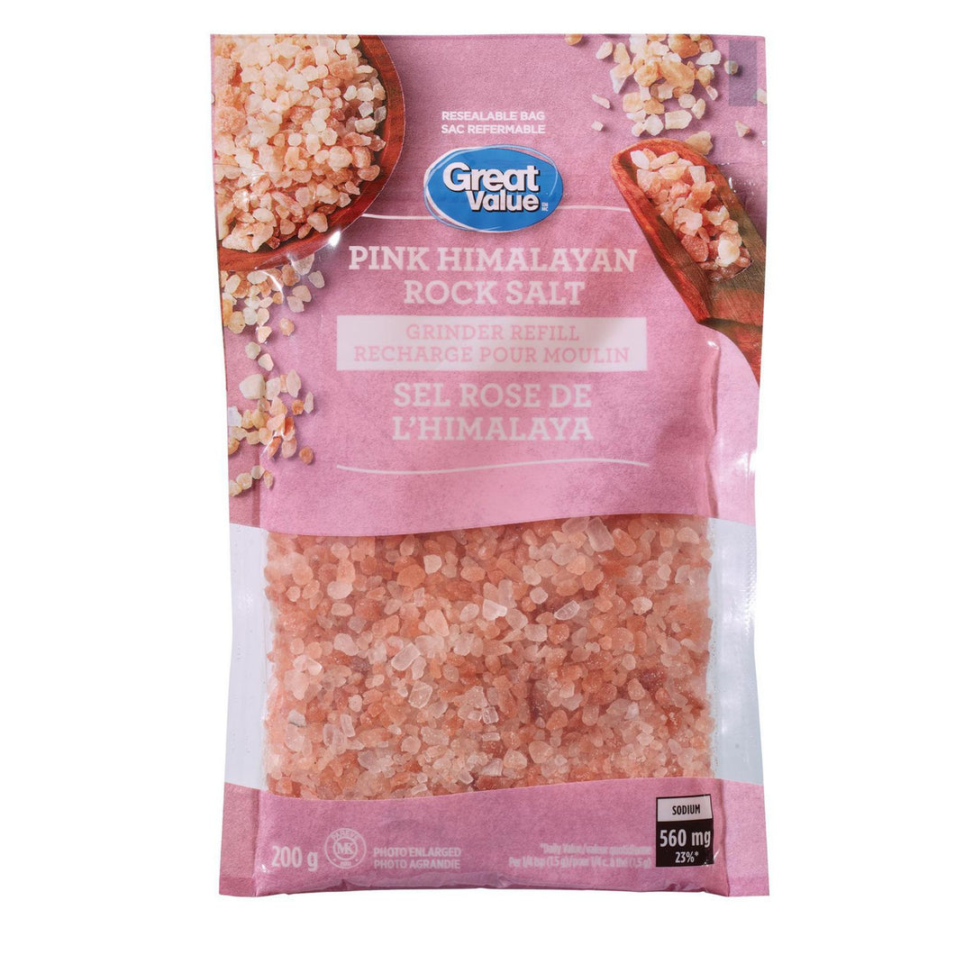 Great Value Pink Himalayan Rock Salt Grinder Refill | 200 g
