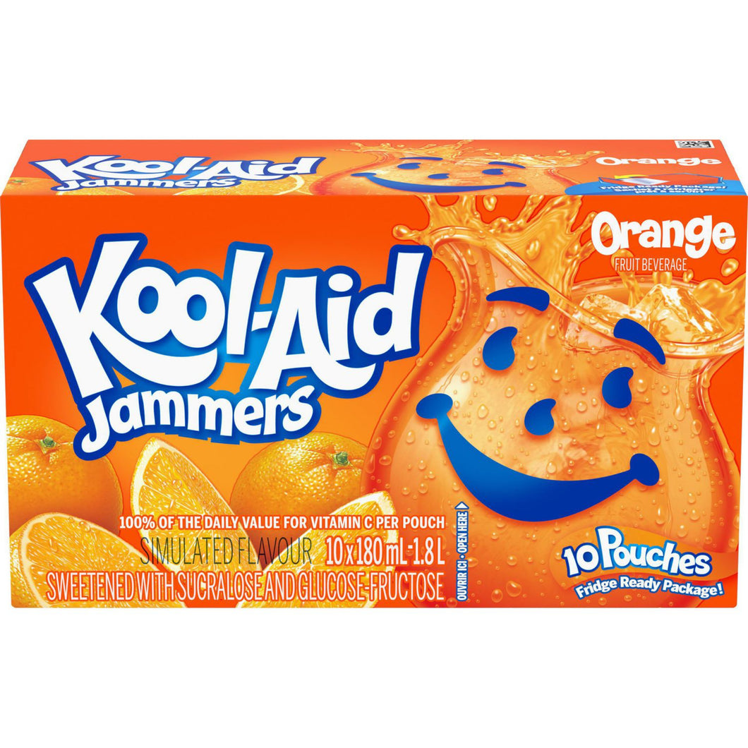KOOL-AID Jammers Orange Juice | 10 x 180 mL