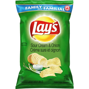 Lays Sour Cream & Onion Potato Chips 235 g