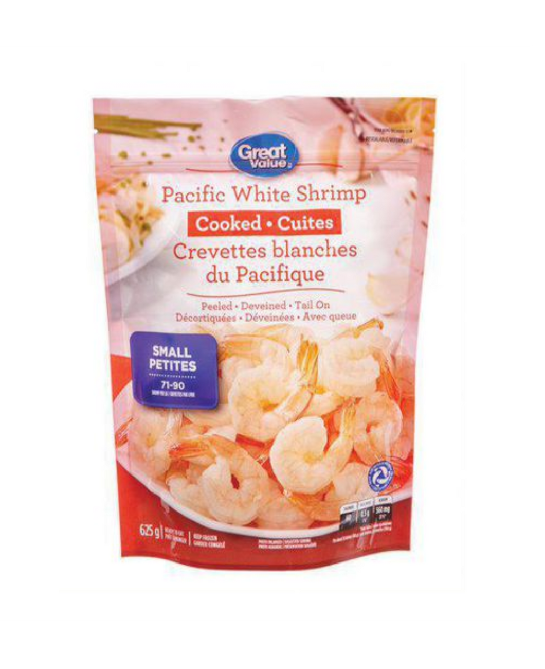 Great Value · Great Value Cooked Pacific White Shrimp 625 g